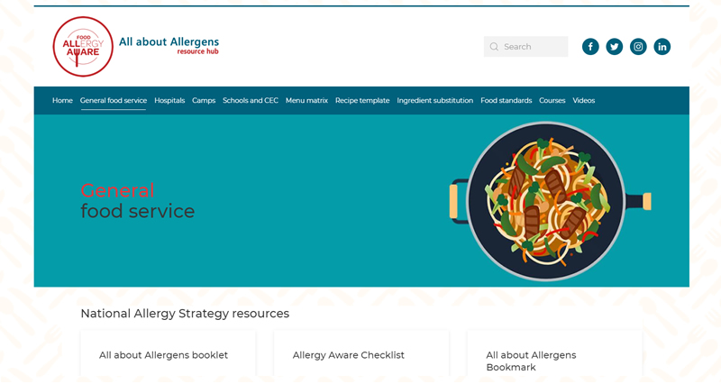 All about Allergens Resource Hub - General food service