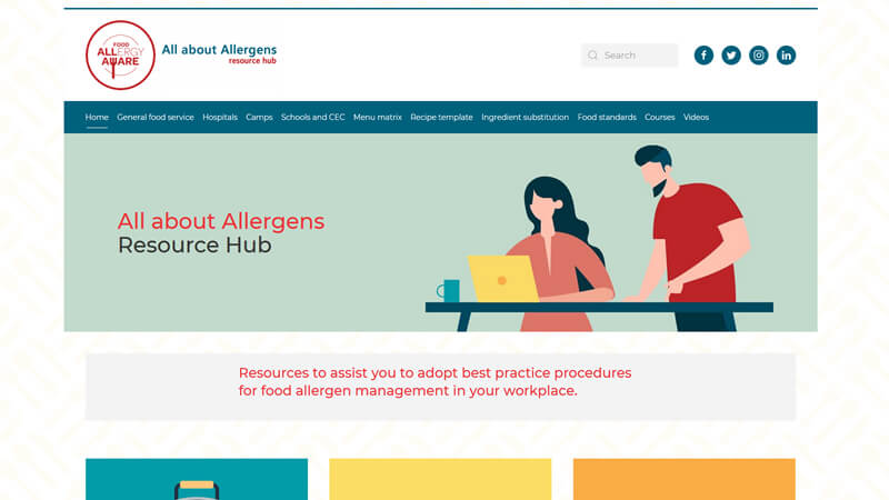 NAS All about Allergens online training resource hub
